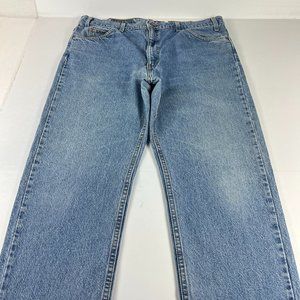 VTG 90s Levi's Jeans Men's 37 x 30* 505 Regular Straight Blue Denim Orange Tab